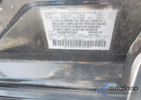 2021 Nissan Sentra S Xtronic Cvt z USA, uszkodzony, nr VIN 3N1AB8BV2MY266009